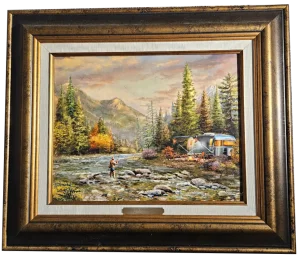 Thomas Kinkade Studios "Living the Dream, Airstream" Framed Fine Art Print