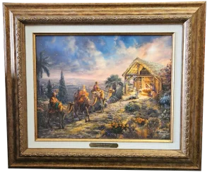 Thomas Kinkade Studios "Away in the Manger" Framed Fine Art Print