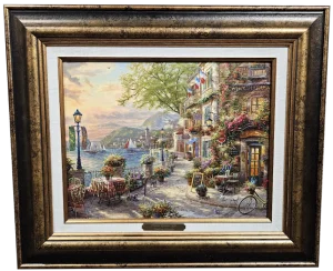Thomas Kinkade Studios "French Riviera Cafe" Framed Fine Art Print